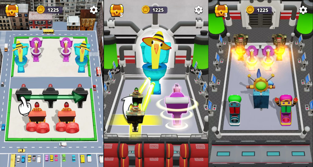 Игровой процесс Merge Sink Monster Fight